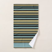 Gewone gestripte olijven, groen, zwart en grijs Th Bad Handdoek (Handdoek)