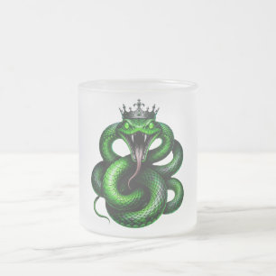 Gewone Groene Slang Witte Mok met Kroon