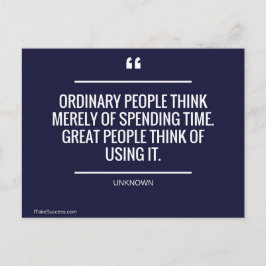 Gewone mensen denken alleen maar aan tijd doorbren briefkaart