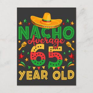 Gewone Nacho 65 Jaar Oude Cinco de Mayo Briefkaart