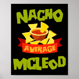 Gewone nacho mcleod grappige verjaardag achternaam poster