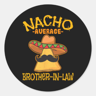 Gewone Nacho Schoonbroer Mexicaanse Cinco Ronde Sticker