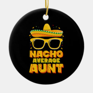 Gewone Nacho Tante Cinco De Mayo Overeenkomende Fa Keramisch Ornament