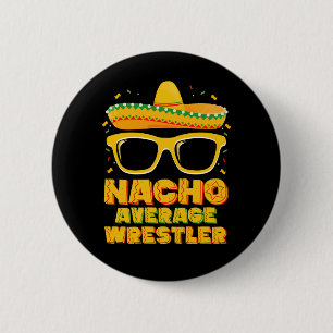Gewone Nacho Worstelaar Worstelen Cinco de Mayo Ronde Button 5,7 Cm