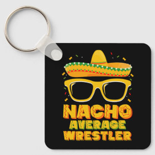 Gewone Nacho Worstelaar Worstelen Cinco de Mayo Sleutelhanger
