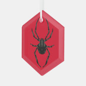 Gewone Oude Spin Glas Ornament (Voorkant links)