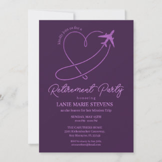 Gewone Paarse Hart Gewone Pensioenfeest Kaart