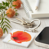 Gewone papaverbloem sleutelhanger (Voorkant Rechts)