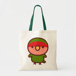 Gewone perzikwangdwergpapegaai tote bag
