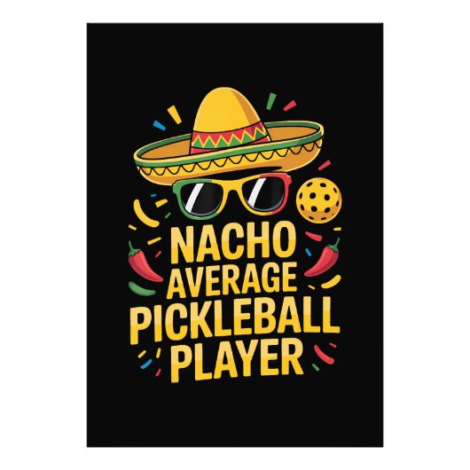 Gewone Pickleball Speler Foto Afdruk (Voorkant)