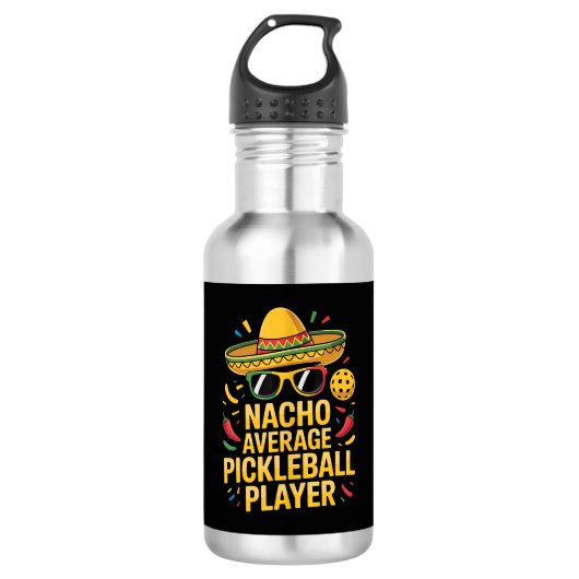 Gewone Pickleball Speler Waterfles (Voorkant)