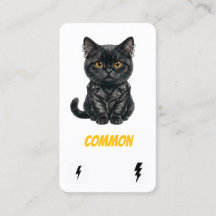 Gewone Punk Kat-Verzamelaarskaart-Black Rebel