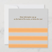 Gewone Stripes Green Potluck Party Kaart (Achterkant)