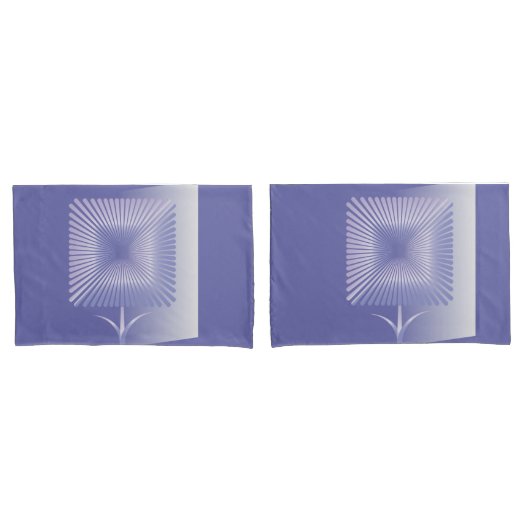 Gewone vierkante bloem kussensloop (Voorkant-Set)