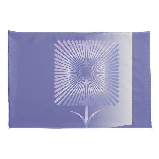 Gewone vierkante bloem kussensloop (Achterkant-Rechts)