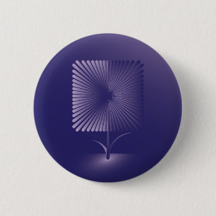 Gewone vierkante bloem ronde button 5,7 cm