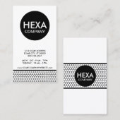 gewone zeshoek visitekaartje (Voorkant / Achterkant)