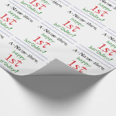 Gewoon 1e verjaardag inpakpapier (Hoek)