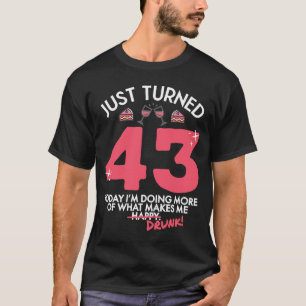 Gewoon 43 wijn Drink 43e verjaardag Drink G T-shirt