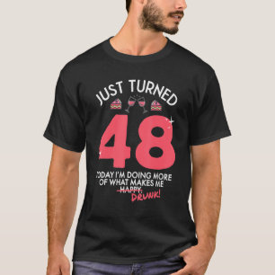 Gewoon 48 wijn Drink 48e verjaardag Drink G T-shirt