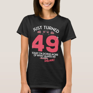 Gewoon 49 wijn Drink 49e verjaardag Drink G T-shirt
