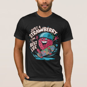Gewoon aardbei leven zijn beste leven leuk en fris t-shirt