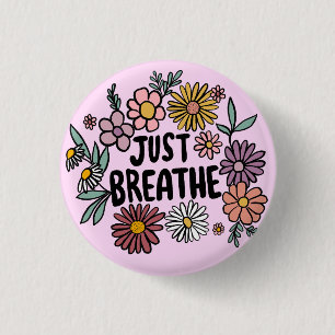 GEWOON ADEMEN Bloemen Schattige Daisy Hand-Drawn Ronde Button 3,2 Cm