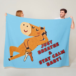 GEWOON ADEMEN EN RUSTIG BLIJVEN BABY! FLEECE DEKEN