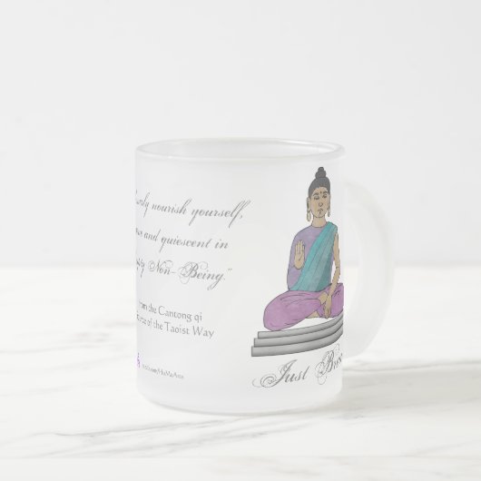 Gewoon ademen (gepersonaliseerde Frosted Glass Mok (Voorkant rechts)