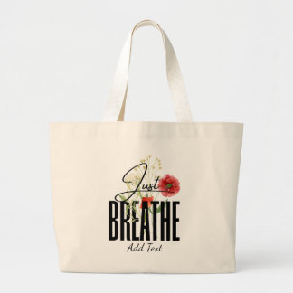 Gewoon ademen - Inspiratie Floral Yoga Grote Tote Bag