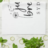 Gewoon ademen paardenbloem aangepaste naam theedoek (Gevouwen)