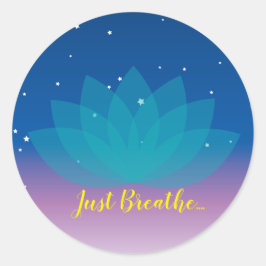Gewoon ademen ronde sticker