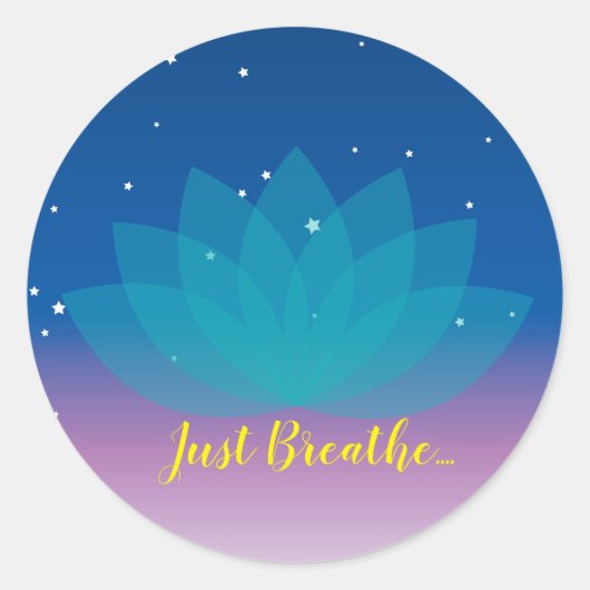 Gewoon ademen ronde sticker (Voorkant)