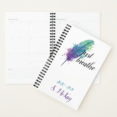 Gewoon Ademhalen Boho Waterverf Monogram Planner (Display)