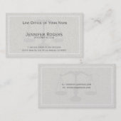 Gewoon advocaat bij Law White Linnen Texture Visitekaartje (Voorkant / Achterkant)