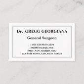 Gewoon Algemeen Visitekaartje chirurg (Voorkant)