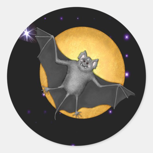 Gewoon Batty & Volle Moon Sticker (Voorkant)