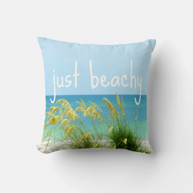 Gewoon Beachy Quote Pillow Kussen (Voorkant)