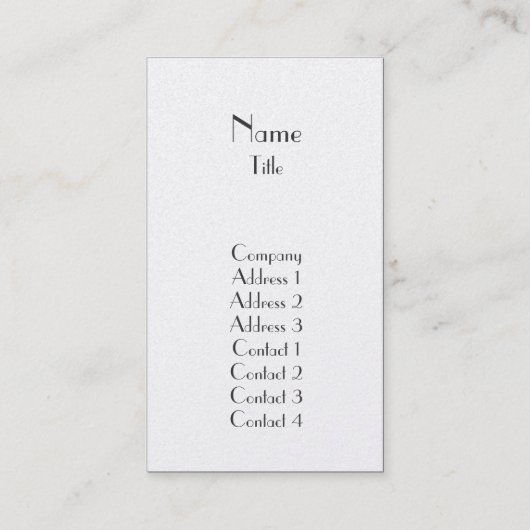 Gewoon bedrijf visitekaartje (Voorkant)