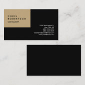Gewoon Beige Black Modern Creative Visitekaartje (Voorkant / Achterkant)