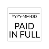 Gewoon "BETAALD IN VOLLEDIG" Rubberstempel (Afrduk)