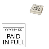 Gewoon "BETAALD IN VOLLEDIG" Rubberstempel Rubberstempel (Gestempeld)