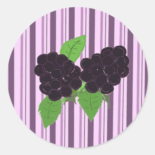 Gewoon Blackberries Ronde Sticker (Voorkant)