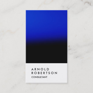 Gewoon blauw zwart wit consultant Visitekaartje