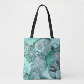 Gewoon Blauwgroen Canvas tas (Voorkant)