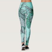 Gewoon Blauwgroen Leggings (Achterkant)