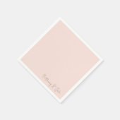 Gewoon Blush Gold Script bruiloft cocktail Servet (Hoek)