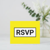 Gewoon Briefkaart "RSVP" (Staand voorkant)
