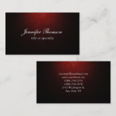 Gewoon brownish Red Classical Handwriting Visitekaartje (Voorkant / Achterkant)