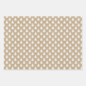 Gewoon bruin papier met kerstDesign Inpakpapier Vel (Voorkant 3)